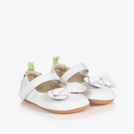 Tip Toey Joey-White Patent Leather Baby Shoes  | Childrensalon Outlet