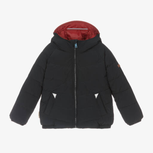 Töastie-Boys Navy & Burgundy Puffer Coat | Childrensalon Outlet