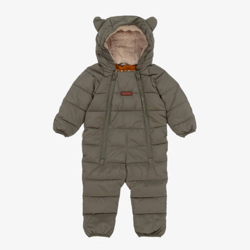 Töastie-Sage Green Padded Snowsuit | Childrensalon Outlet