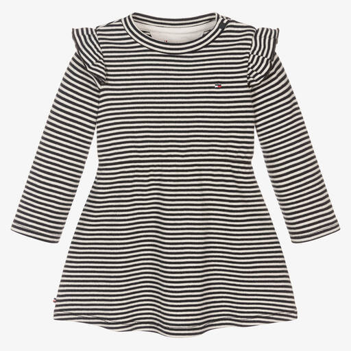 Tommy Hilfiger-Baby Girls Blue Striped Dress | Childrensalon Outlet
