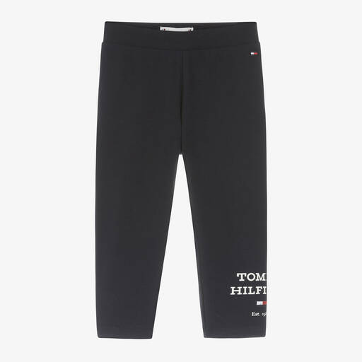 Tommy Hilfiger-ليغنغز قطن جيرسي لون كحلي للمولودات | Childrensalon Outlet