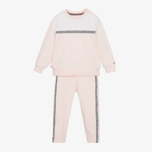 Tommy Hilfiger-Survêtement rose en jersey de coton | Childrensalon Outlet