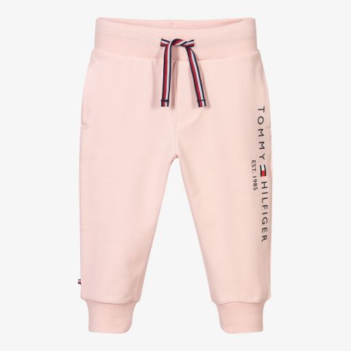 Tommy Hilfiger-Baby Girls Pink Cotton Joggers | Childrensalon Outlet
