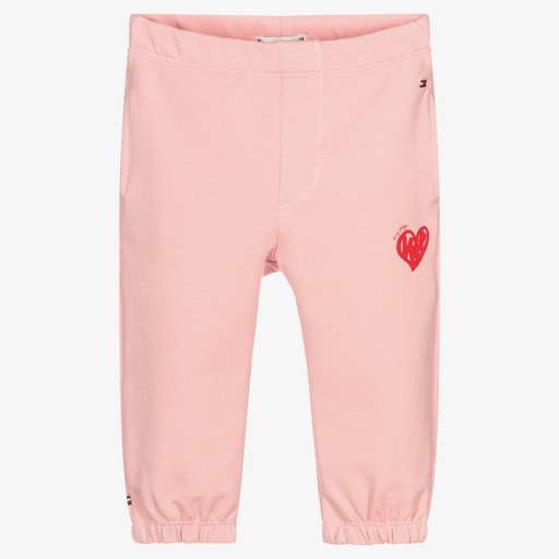 Tommy Hilfiger-Bas de jogging rose en coton Bébé | Childrensalon Outlet