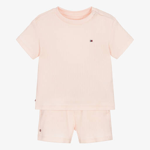 Tommy Hilfiger-Розовый топ и шорты из хлопка | Childrensalon Outlet