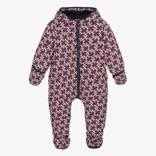 Tommy Hilfiger-Baby Red Monogram Snowsuit | Childrensalon Outlet