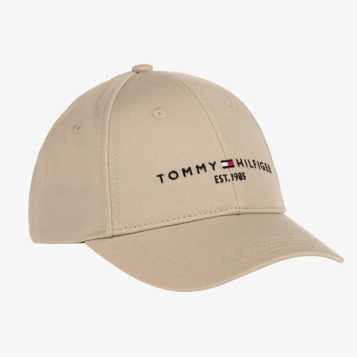 Tommy Hilfiger-كاب قطن عضوي تويل لون بيج | Childrensalon Outlet