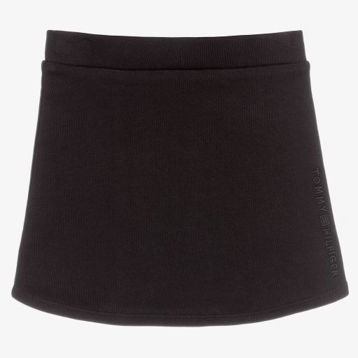 Tommy Hilfiger-Black Organic Cotton Skirt | Childrensalon Outlet