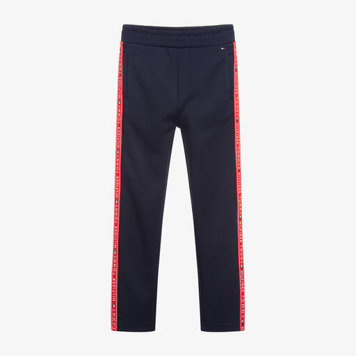 Tommy Hilfiger-Blue & Red Logo Joggers | Childrensalon Outlet