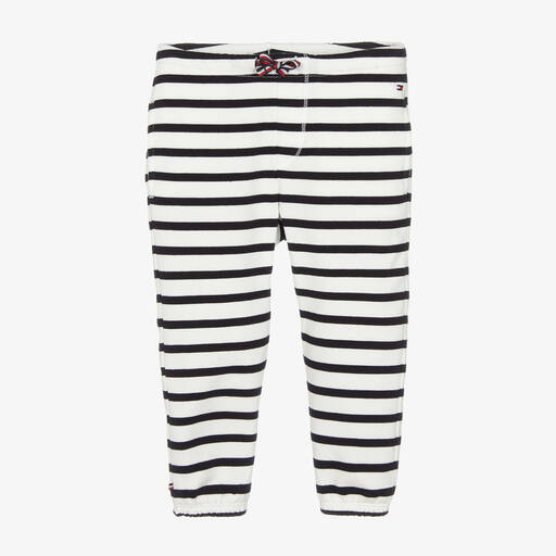 Tommy Hilfiger-Blau gestreifte Baumwolljogginghose | Childrensalon Outlet