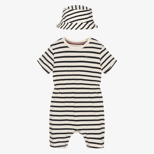 Tommy Hilfiger-Песочник и панама в синюю полоску | Childrensalon Outlet