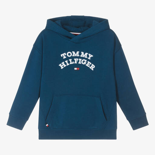 Tommy Hilfiger-Синяя хлопковая худи для мальчиков | Childrensalon Outlet