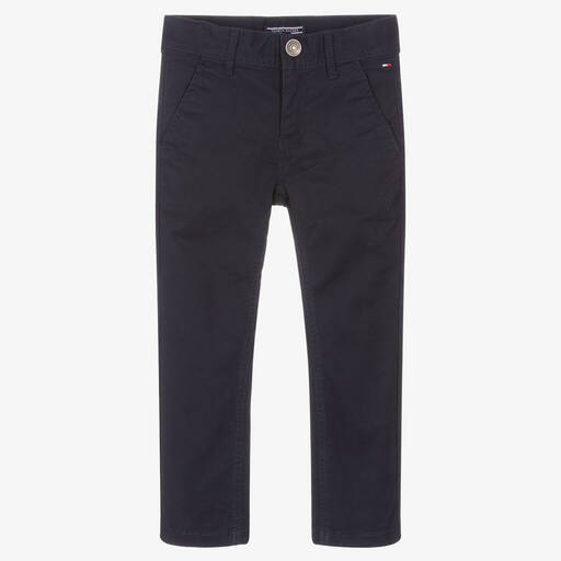 Tommy Hilfiger-Boys Blue Cotton Trousers | Childrensalon Outlet