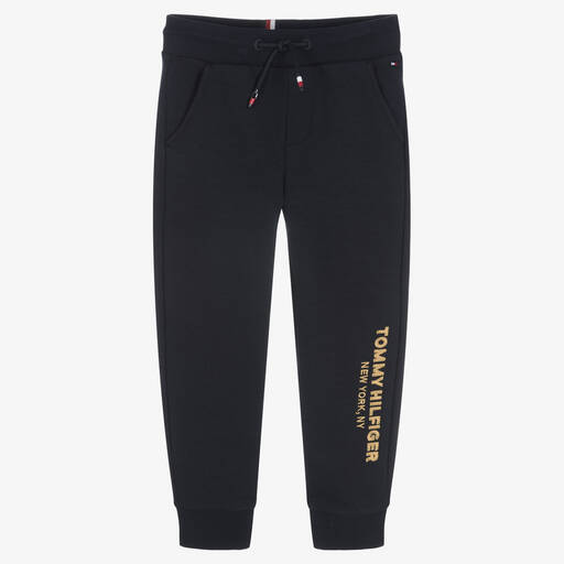 Tommy Hilfiger-Boys Blue Crest Logo Joggers | Childrensalon Outlet