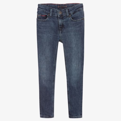 Tommy Hilfiger-جينز سكيني قطن دنيم لون أزرق للأولاد | Childrensalon Outlet