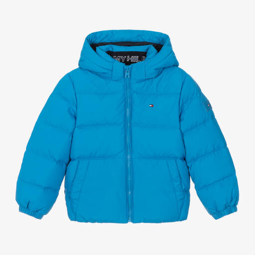Tommy Hilfiger-Boys Blue Down Padded Puffer Jacket | Childrensalon Outlet
