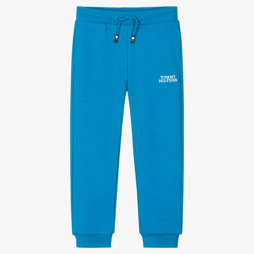 Tommy Hilfiger-Boys Blue Jersey Joggers | Childrensalon Outlet