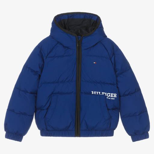 Tommy Hilfiger-Boys Blue Puffer Jacket | Childrensalon Outlet