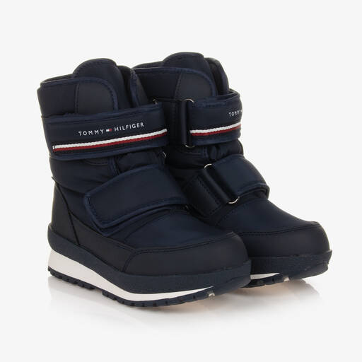 Tommy Hilfiger-Boys Blue Waterproof Snow Boots | Childrensalon Outlet