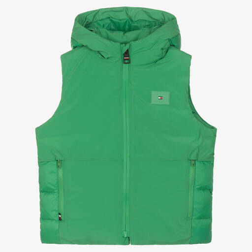 Tommy Hilfiger-Boys Bright Green Padded Gilet | Childrensalon Outlet