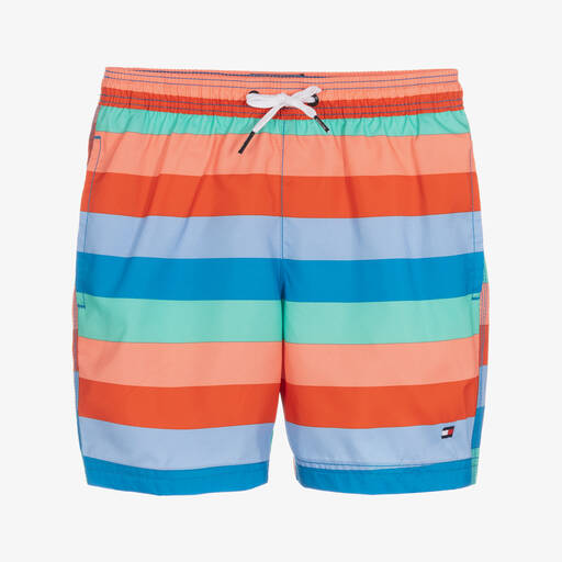 Tommy Hilfiger-Boys Colourful Stripe Swim Shorts | Childrensalon Outlet