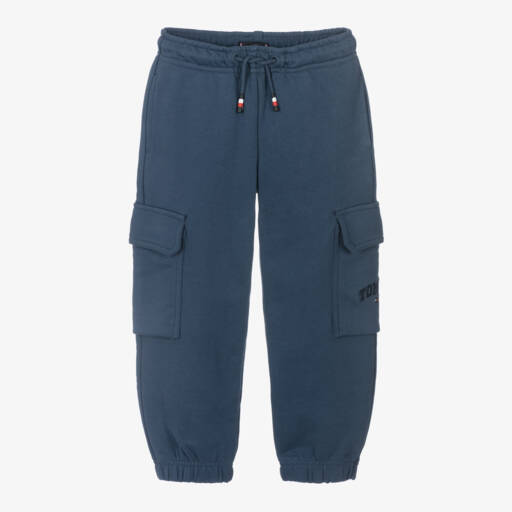 Tommy Hilfiger-Синие хлопковые брюки-карго для мальчиков | Childrensalon Outlet