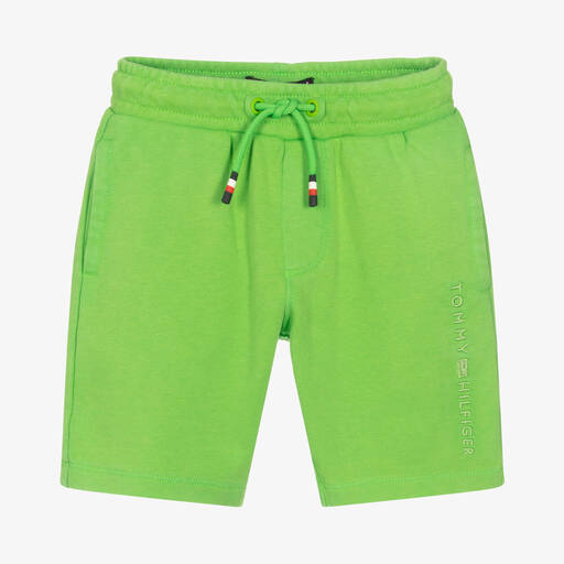 Tommy Hilfiger-Boys Green Cotton Jersey Shorts | Childrensalon Outlet