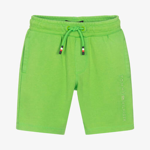 Tommy Hilfiger-Зеленые шорты из хлопкового джерси | Childrensalon Outlet