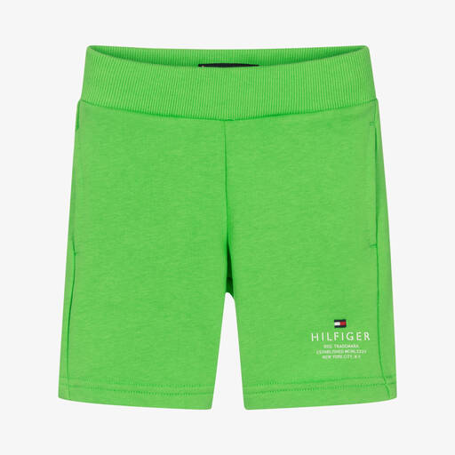 Tommy Hilfiger-Grüne Baumwollshorts für Jungen | Childrensalon Outlet