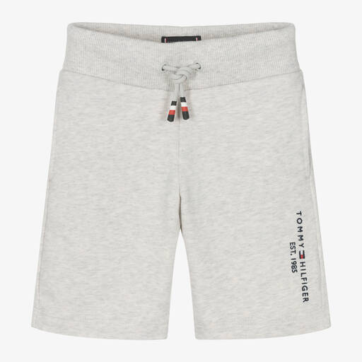 Tommy Hilfiger-Boys Grey Cotton Jersey Shorts | Childrensalon Outlet