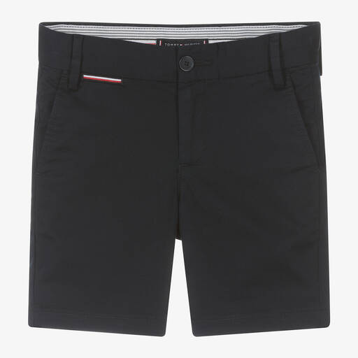 Tommy Hilfiger-Boys Navy Blue Cotton Chino Shorts | Childrensalon Outlet