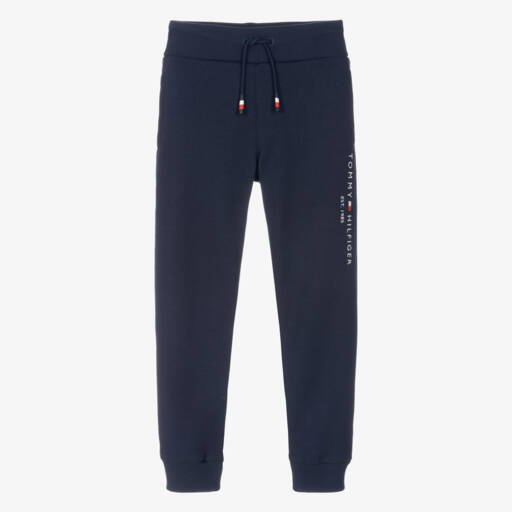 Tommy Hilfiger-Boys Navy Blue Cotton Flag Logo Joggers | Childrensalon Outlet