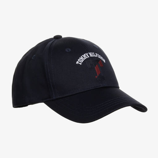 Tommy Hilfiger-Navyblaues College-Baumwoll-Cap | Childrensalon Outlet