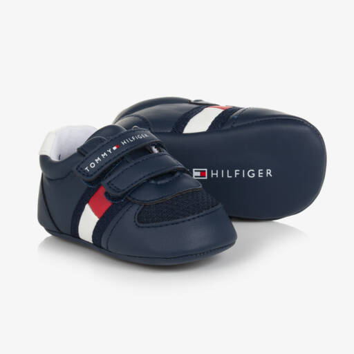 Tommy Hilfiger-Boys Navy Pre-Walker Trainers | Childrensalon Outlet
