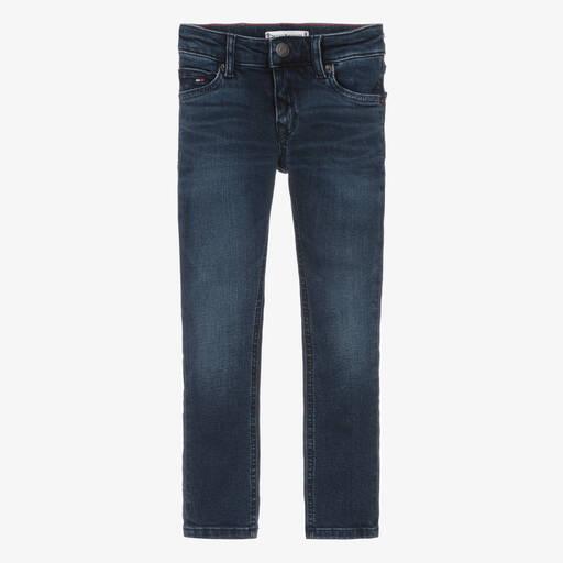 Tommy Hilfiger-Girls Blue Cotton Denim Skinny Jeans | Childrensalon Outlet