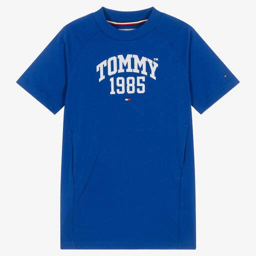Tommy Hilfiger-فستان قطن جيرسي لون أزرق | Childrensalon Outlet