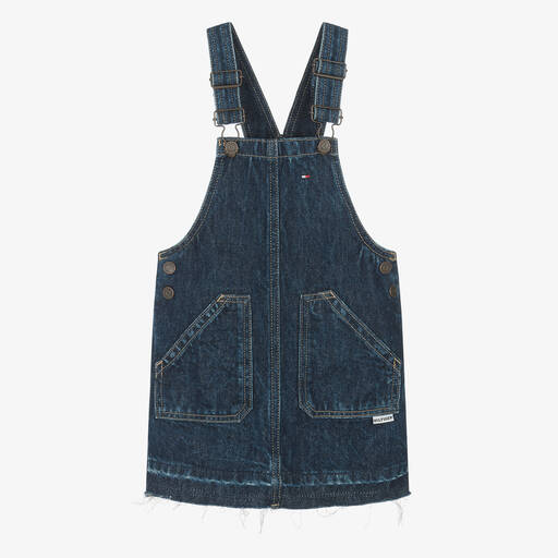 Tommy Hilfiger-فستان دانغريز قطن دنيم لون أزرق | Childrensalon Outlet