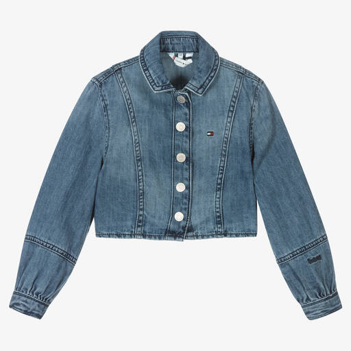 Tommy Hilfiger-Blaue Jeansjacke für Mädchen | Childrensalon Outlet