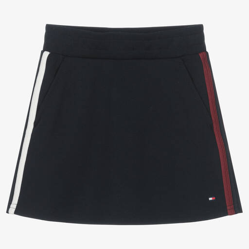 Tommy Hilfiger-تنورة جيرسي مقلّمة لون كحلي | Childrensalon Outlet