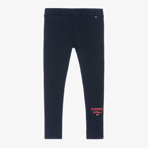 Tommy Hilfiger-ليغنغز قطن جيرسي لون كحلي للبنات | Childrensalon Outlet