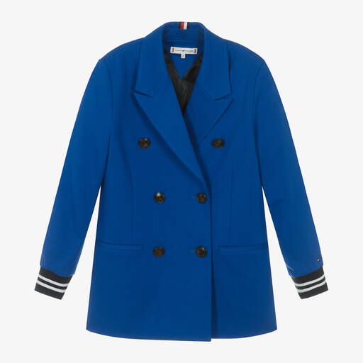 Tommy Hilfiger-Синий трикотажный блейзер для девочек | Childrensalon Outlet
