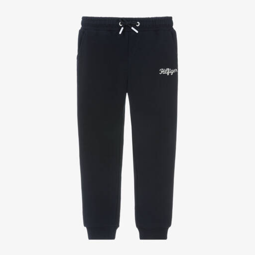 Tommy Hilfiger-Girls Blue Terry Joggers | Childrensalon Outlet