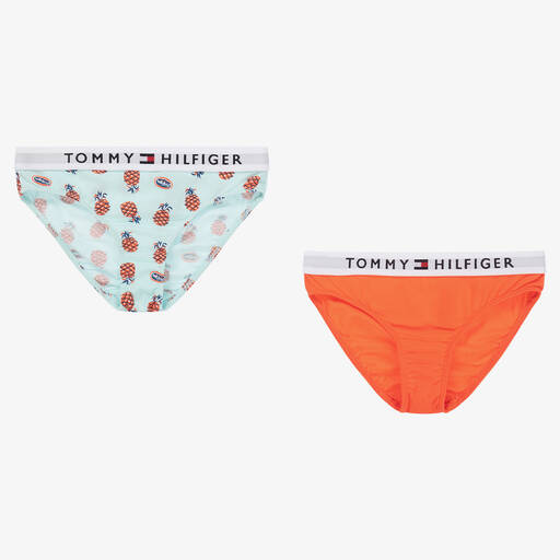 Tommy Hilfiger-Girls Cotton  Knickers (2 Pack) | Childrensalon Outlet