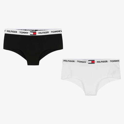 Tommy Hilfiger-Girls Cotton Knickers (2 Pack) | Childrensalon Outlet