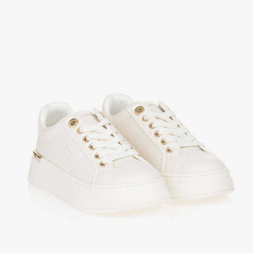 Tommy Hilfiger-Кремовые кроссовки из искусственной кожи для девочек | Childrensalon Outlet