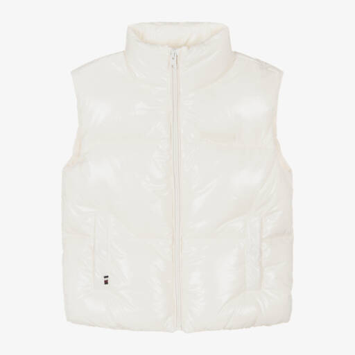 Tommy Hilfiger-جيليه بافر لون عاجي للبنات | Childrensalon Outlet