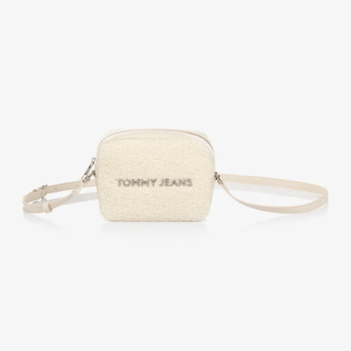 Tommy Hilfiger-Girls Cream Sherpa Fleece Bag | Childrensalon Outlet