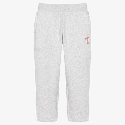 Tommy Hilfiger-Girls Grey Cotton Varsity Joggers | Childrensalon Outlet