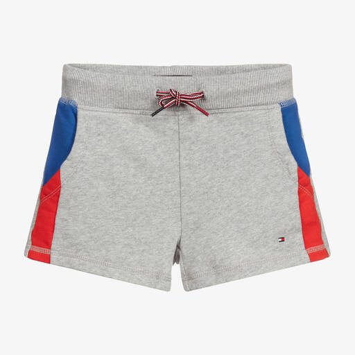 Tommy Hilfiger-Girls Grey Jersey Shorts | Childrensalon Outlet