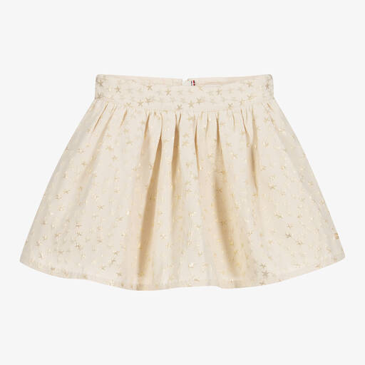 Tommy Hilfiger-Girls Ivory & Gold Skirt | Childrensalon Outlet